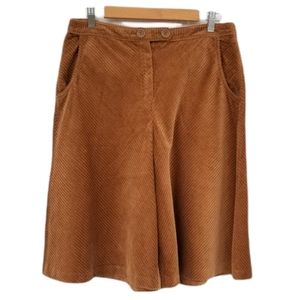 H&M Corduroy High Waisted Wide Leg Flare Shorts